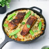 One pan salmon and fried rice